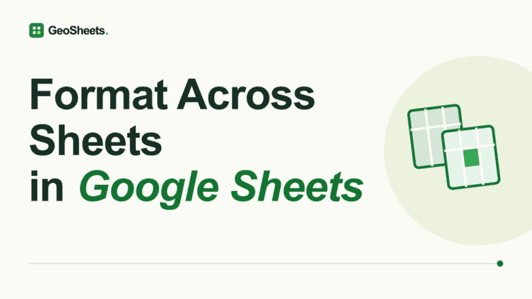 Apply Conditional Formatting Across Sheets in Google Sheets