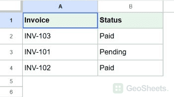 Google Sheets payments source for cross-sheet conditional formatting.
