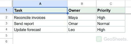Google Sheets task before for cross-sheet conditional formatting.