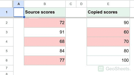 Copy example final in Google Sheets.