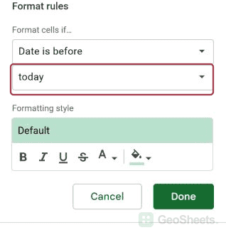 Date comparison and formatting choices.