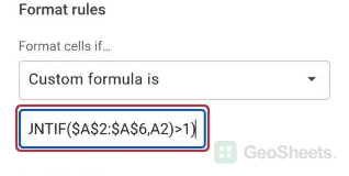 End of the duplicate custom formula in its native field.