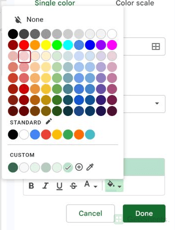 Fill palette with light red 3 highlighted.