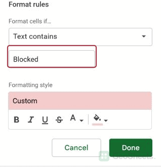 Text comparison and formatting choices.