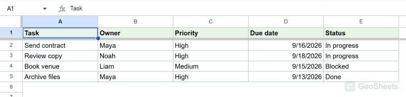 Google Sheets date before