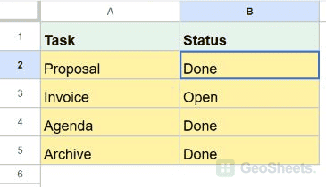 Yellow first rule colors every nonempty task.
