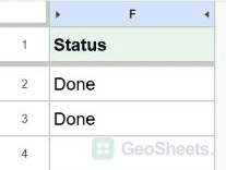 Unformatted Done values in F2 and F3 before testing the trailing space.