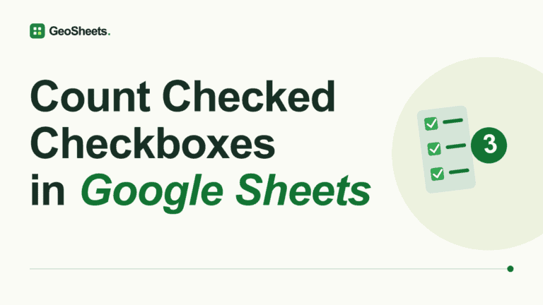 Google Sheets checklist with checked boxes and a count