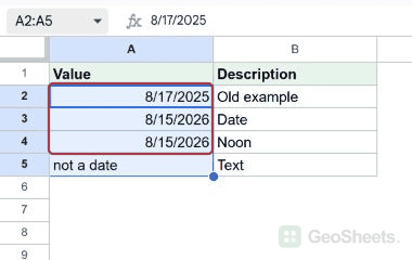 Format as Date in Google Sheets (Windows and Mac Shortcut): verified example in Google Sheets.