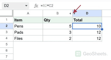 How to Hide Columns in Google Sheets (Keyboard Shortcut): verified example in Google Sheets.