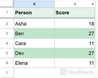 Google Sheets whole row max result.