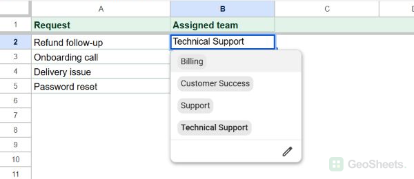 Orders B2 dropdown reopened with Support in place of Operations after the source value changes